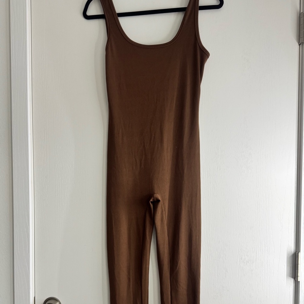Brown Sleeveless Jumpsuit
